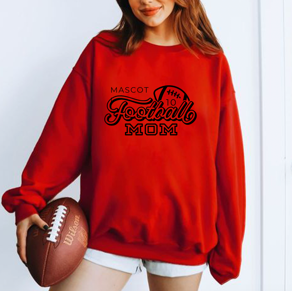 Custom Number Football Mom Pullover