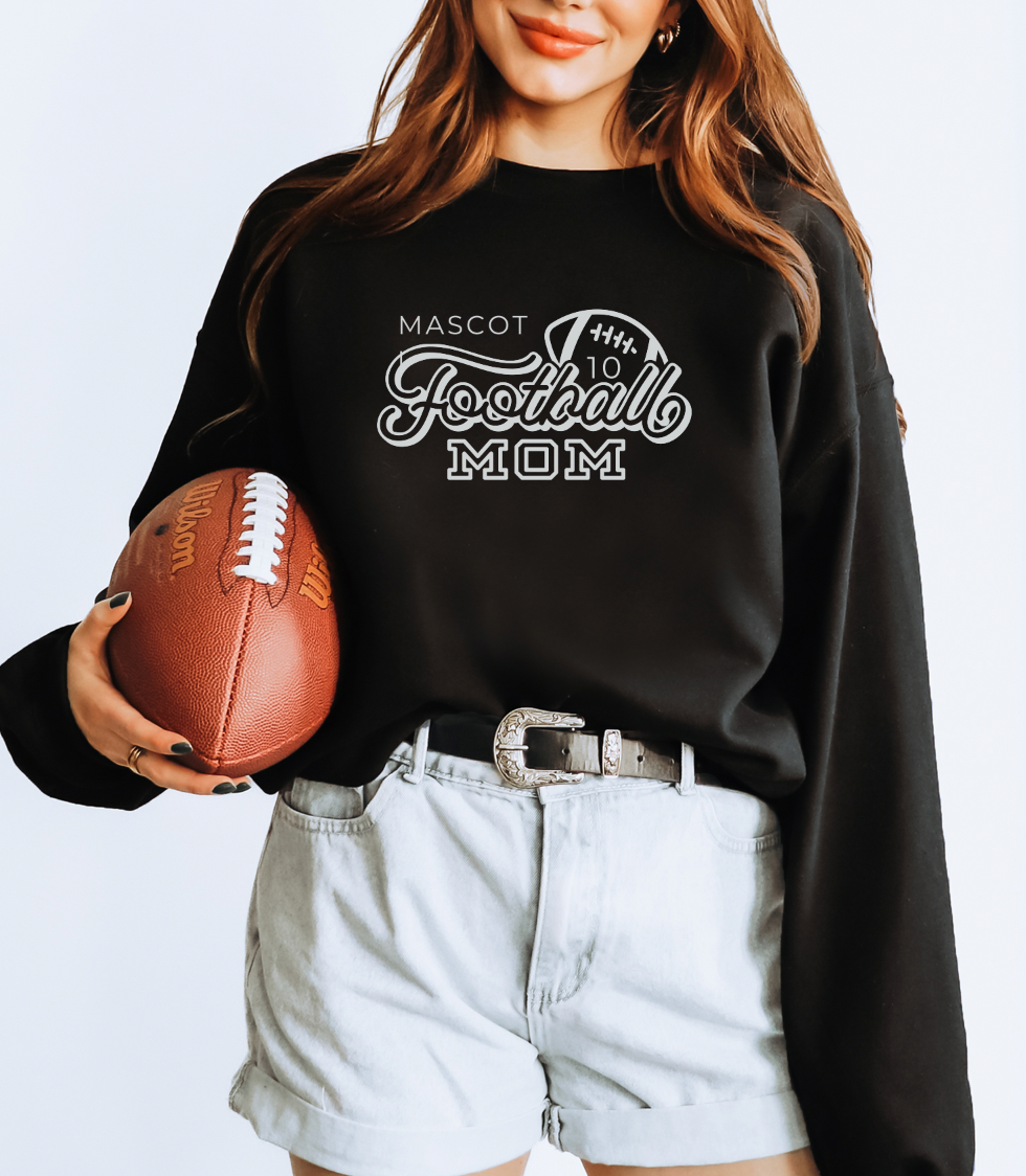 Custom Number Football Mom Pullover