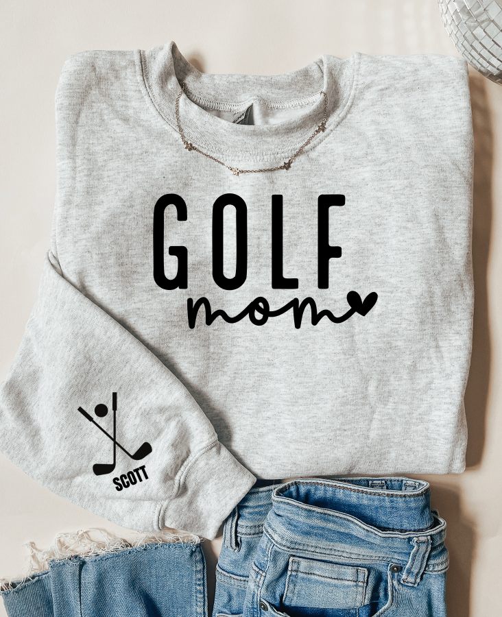 Golf Mom Custom Sleeve Pullover