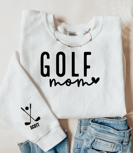 Golf Mom Custom Sleeve Pullover