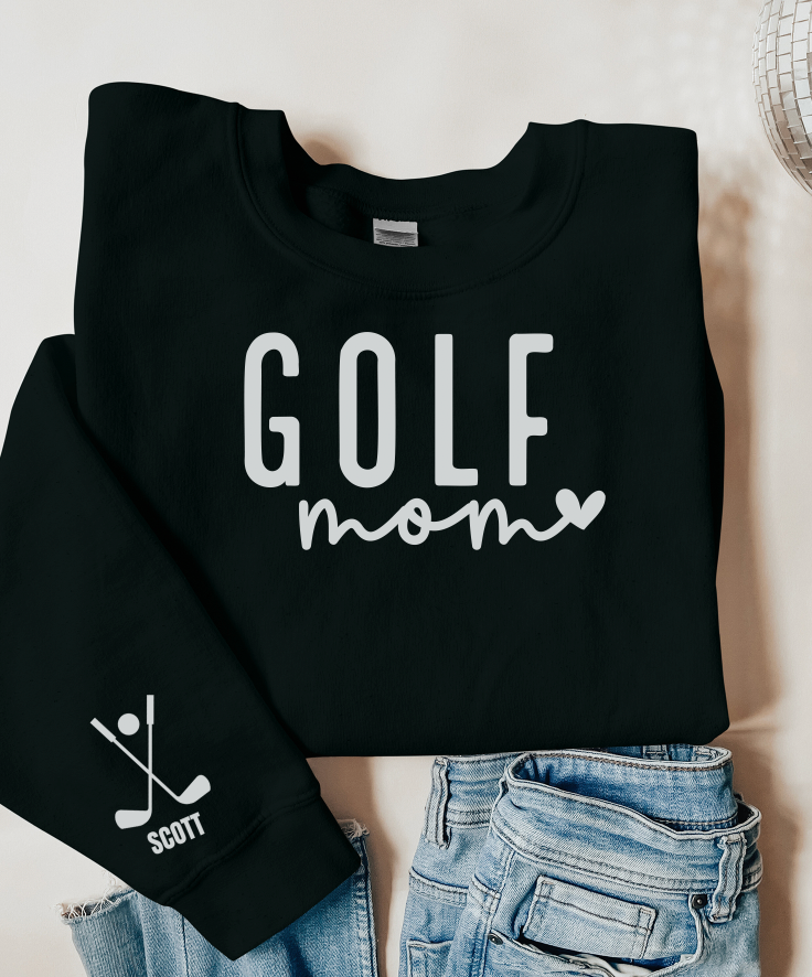 Golf Mom Custom Sleeve Pullover