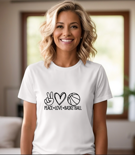 Peace Love Basketball T-shirt
